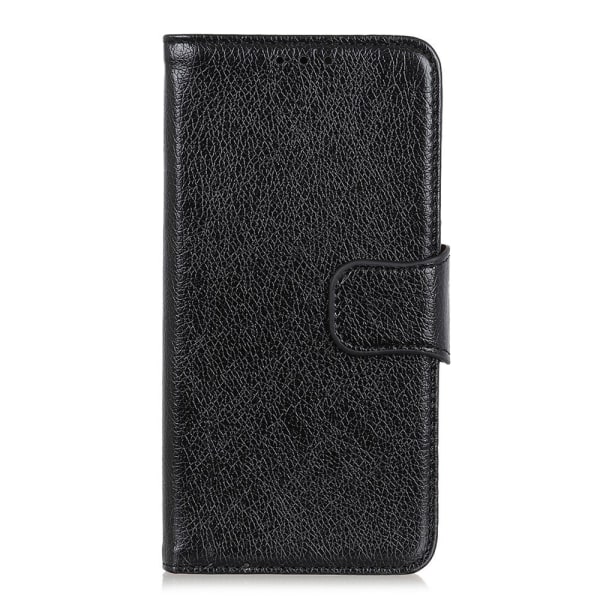 Textured Split Leather Wallet Case for Huawei P Smart Z - Black Black
