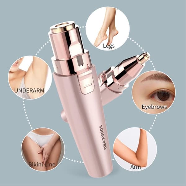 2 i 1 barbermaskinepilator Kropshårfjerning Razor Trimmer Pink