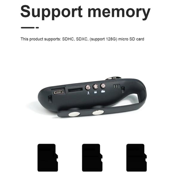 Mini Body Camera 1080P HD Loop Videoopptaker inkl. 32GB SD-kort Black
