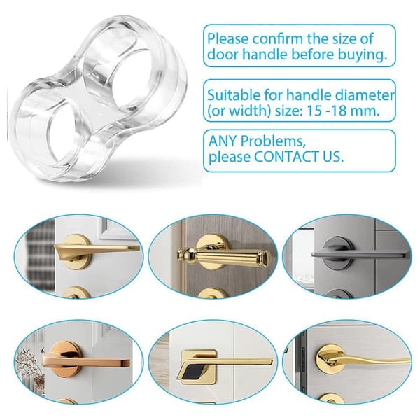 Anti - collision Door Handle Protection Punch - free Knob Bumper Transparent
