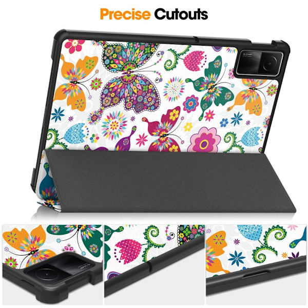 Xiaomi Redmi Pad SE Stand Slim Fit Peite Sleep/Wake - Butterflies Multicolor