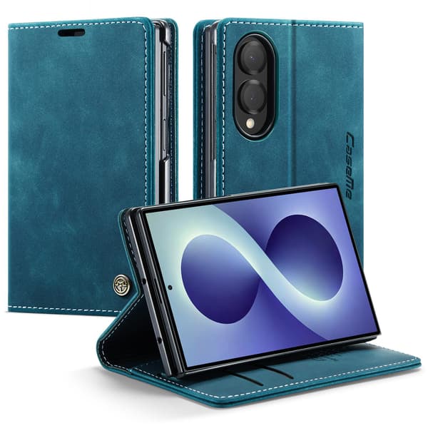 CASEME Telefonlommebokdeksel med støtteben til Samsung Galaxy Z Fold8 Blue