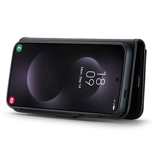 DG.MING Samsung Galaxy S25 Edge irrotettava 2-in-1-lompakkokuori Black