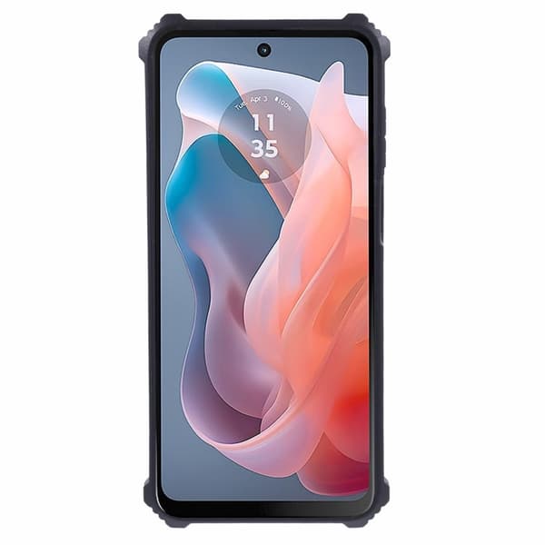 Til Motorola Moto G Play (2024) Case Cover Back With Stand Transparent
