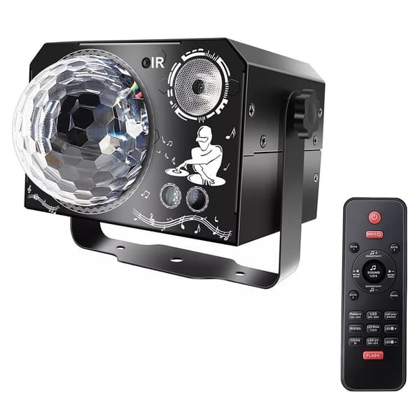 Magic Ball Laserlys L150MW 4-i-1 Laserlampe Scenefest Disco Magic Ball Lampe Black