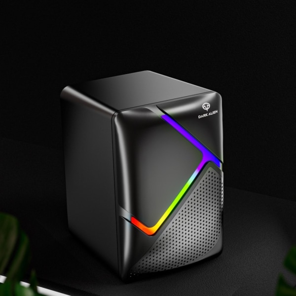 DARK ALIEN USB-høyttalere for skrivebord, datamaskin, bærbar PC, subwoofer med RGB Black