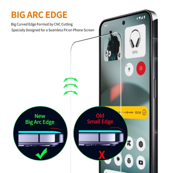 ENKAY Skärmskydd för Nothing Phone (3a) Lite 5G ENKAY aluminiumkiselglas Transparent
