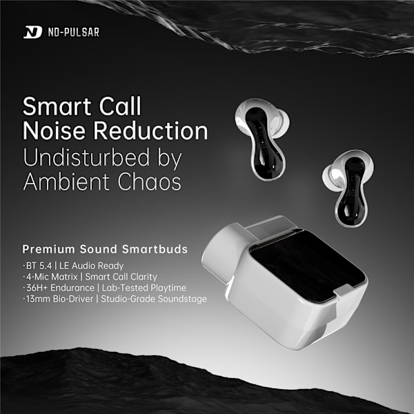 Pulsar Bluetooth headset dynamiska driver in-ear-hörlurar 4 mikrofoner - vita Vit