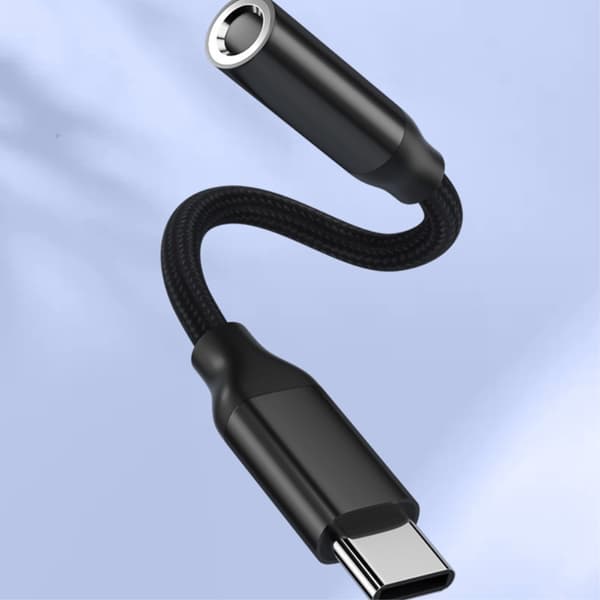til f.eks. iPhone 15 USB - C han til 3,5 mm hun AUX telefonadapter Black