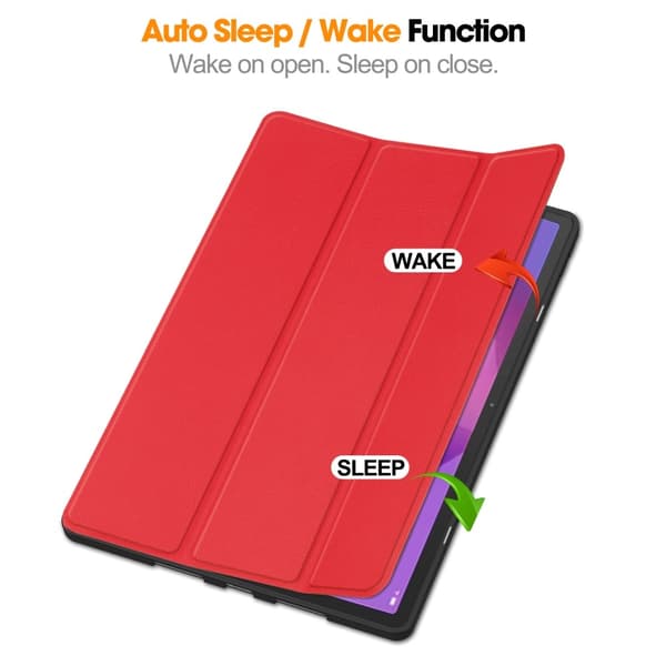 Lenovo Idea Tab Pro Case Tri-Fold jalustan suojus kynätelineellä - Punainen Red