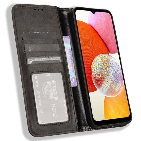 Wallet Stand Flip - telefonetui til Samsung Galaxy A15 5G - Sort Black