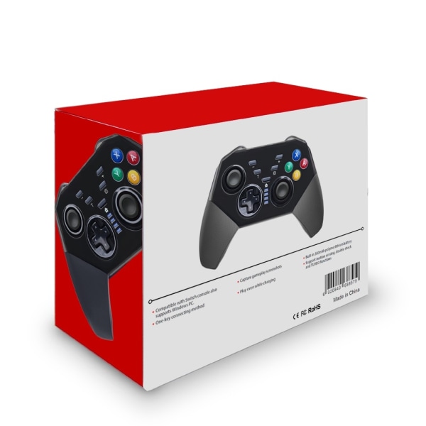 Kompatibel med Nintendo Switch Bluetooth Controller Gamepad Turbo Funktion Black