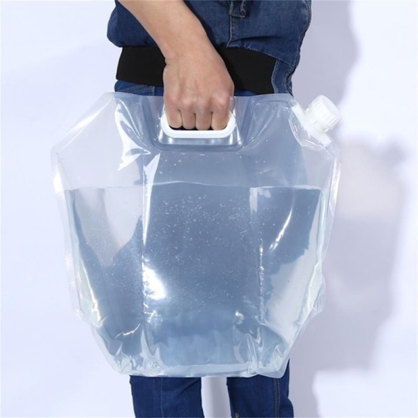 hopfällbar vattenbehållare Nöd Överlevnad Vattenförvaring - 10L Transparent
