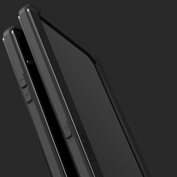 iPhone 13 LOVE MEI Kraftig stødsikker etui metal+silikone+hærdet Black