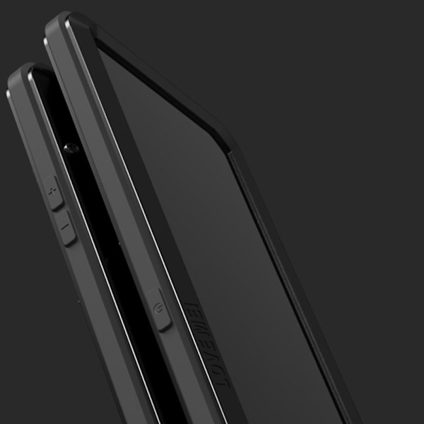 iPhone 13 LOVE MEI Robust støtsikker etui Metall + Silikon + Herdet glass Black