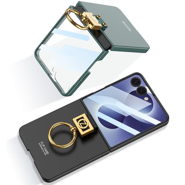 GKK Telefoncover med ringholder til Samsung Galaxy Z Flip8 Titanium grey