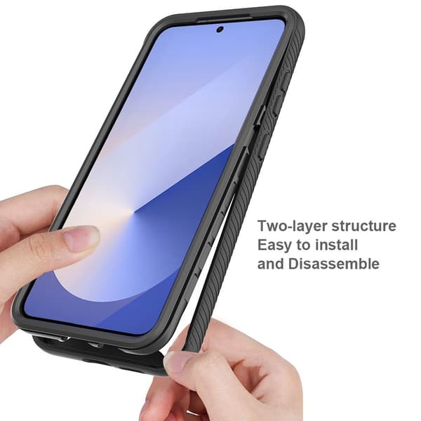 Til Samsung Galaxy S26 Mobildeksel med Skjermbeskytter Black