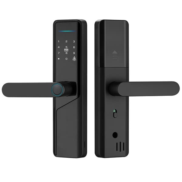 Elektronisk lås A1 Tuya WiFi fingeravtrykk smart dørlås dynamisk passord NFC Black
