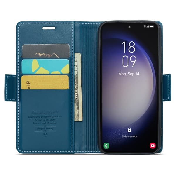 CASEME Retro Pung Taske til Samsung Galaxy S24 Blue