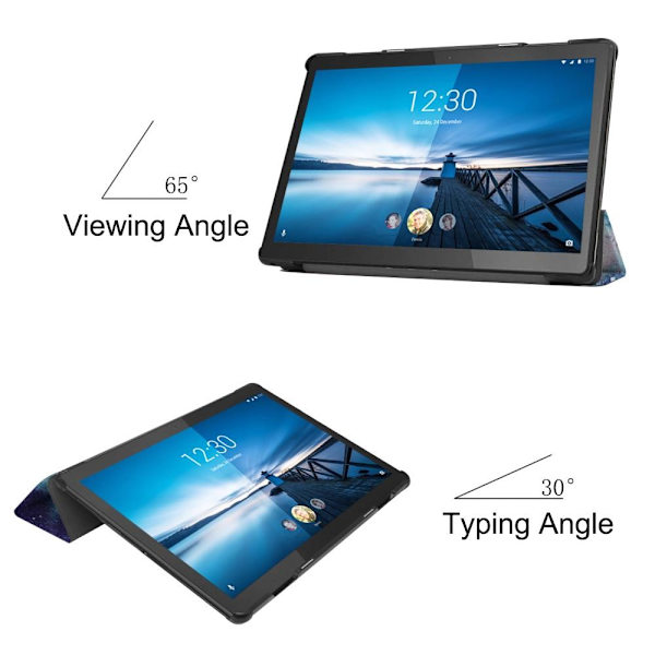 Kolminkertainen telinekotelo Lenovo Tab M10 FHD REL TB-X605FC - Starry Sky Black