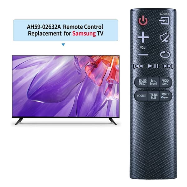 Erstatning fjernkontroll for AH59-02632A for Samsung Soundbar Black