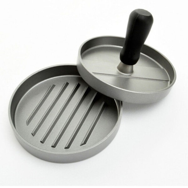 Hamburgerpresse + 100 stk Patty Papers Meat Beef Burger Maker Silver