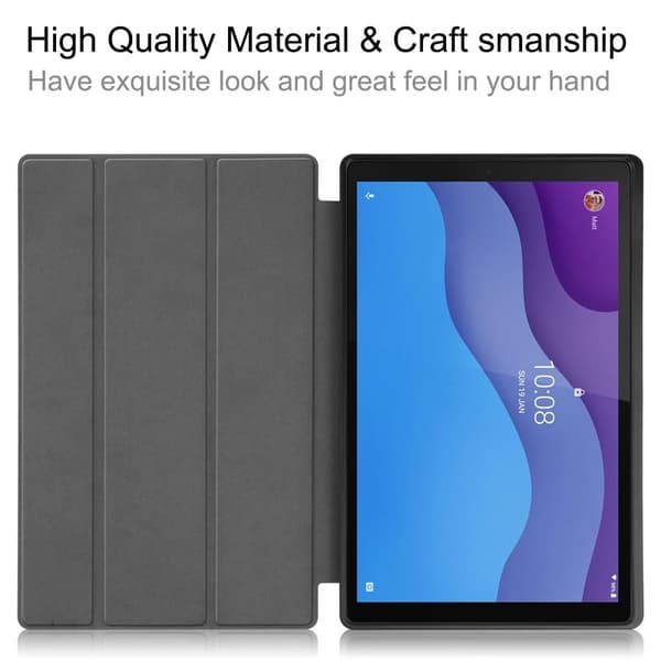 Tri - fold Veske til Lenovo Tab M10 HD Gen 2 - Svart Black