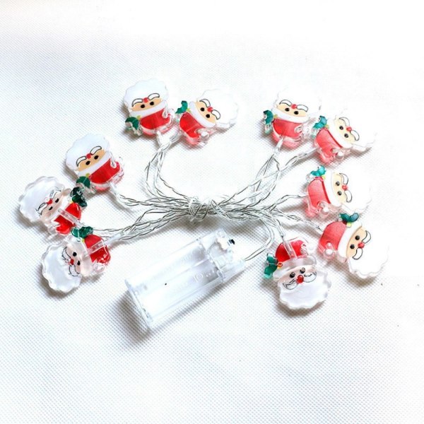 1,5 m 10 LED-lampor Santa Claus String Light Dekorativ - Tomtar Röd
