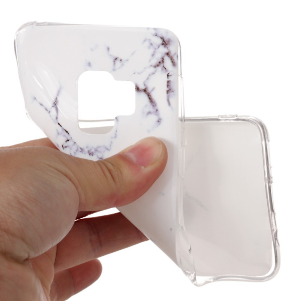 IMD Patterned TPU Mobile Kansi Samsung Galaxy S9 SM - G960 - Valkoinen Marble
