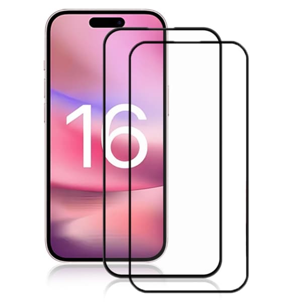 AMORUS till iPhone 16 Härdat glas skärmskydd 2 - Pack Transparent