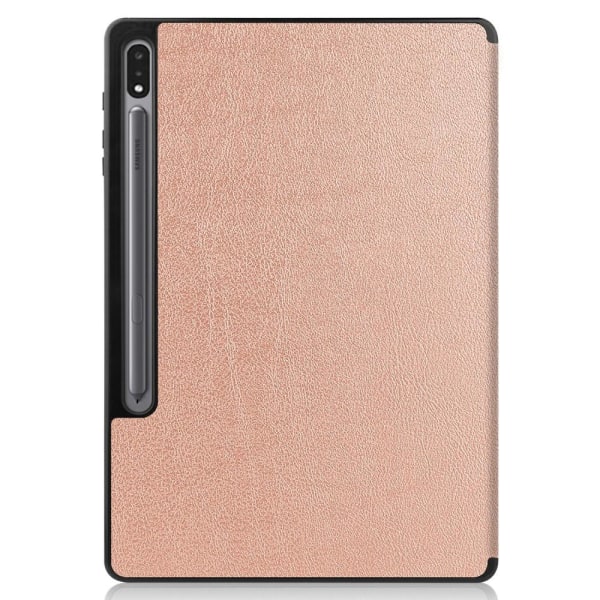 Slim Fit Cover Fodral Till Samsung Galaxy Tab S7 Plus - RoseGold Guld