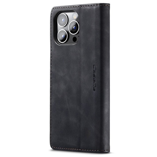 CASEME Retro Lompakkokotelo iPhone 15 Pro Max - Musta Black