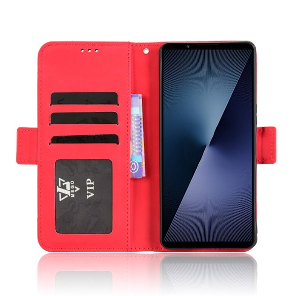 Wallet case Case Cover for Sony Xperia 1 VII Red