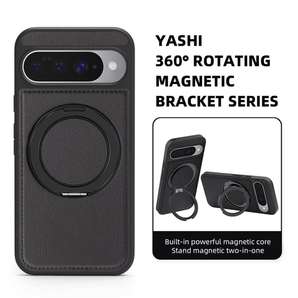 Magnetisk bakdeksel med ringstativ for Google Pixel 10 Pro / Pixel 10 Black