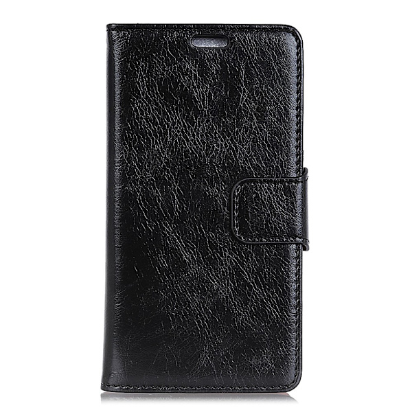 Kuvioitu Jaettu Nahkainen Lompakkokotelo Samsung Galaxy A7 (2018) Black