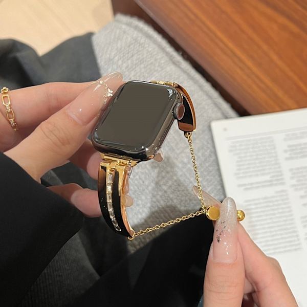 Armband För Watch Series 9 8 7 41mm 6 5 4 SE 40mm 3 2 1 38mm - Guld Guld