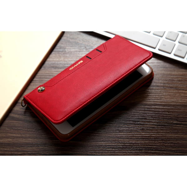 CMAI2 Litchi lommebokveske til iPhone 7 Plus - Rød Red