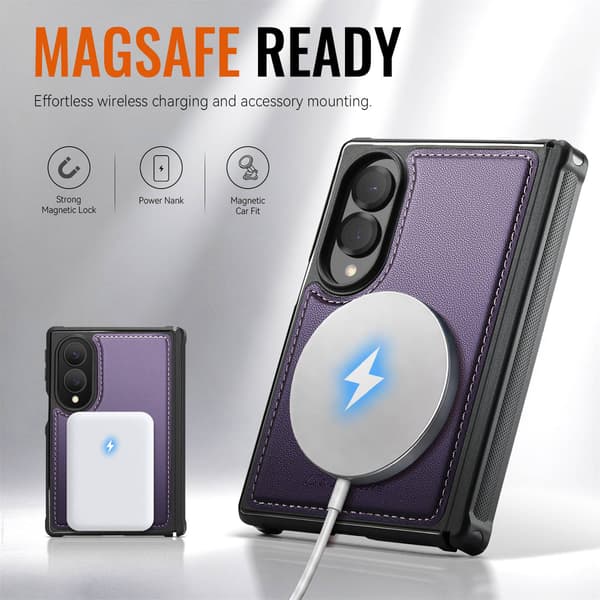 CASEME Magnetiskt telefonfodral till Samsung Galaxy Z Fold8 Lila