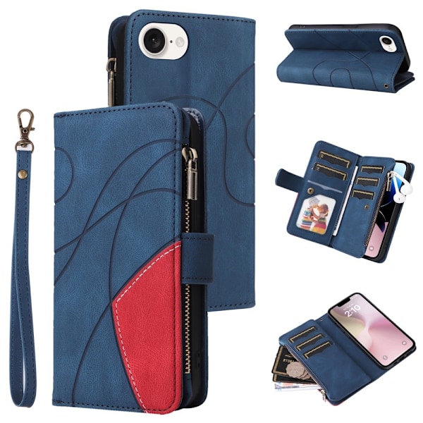 KT multifunktions-serie-5 til iPhone 17e / 16e telefonetui Blue