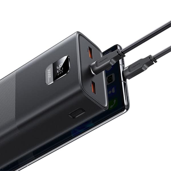 USAMS Powerbank 30000mAh hurtiglading 65w PD Black