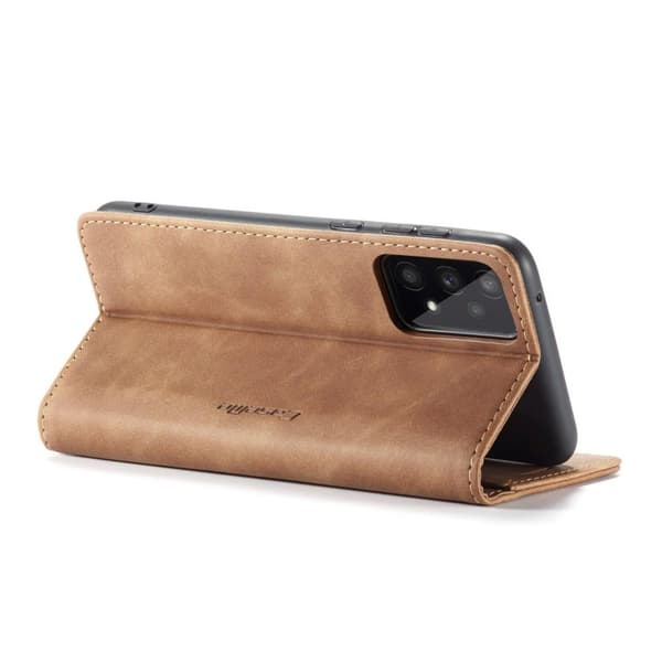CASEME Retro Wallet Case for Samsung Galaxy A33 5G - Brown Brown