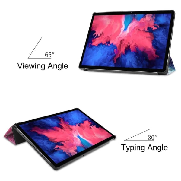 Tri-fold Fodral till Lenovo Tab P11 / P11 Plus - Starry Sky multifärg