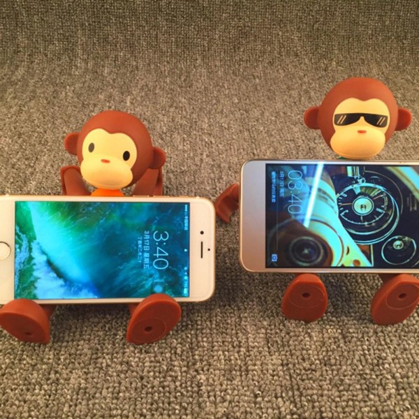 Universaali matkapuhelinteline Söpö eläimen apina säädettävä puh Green