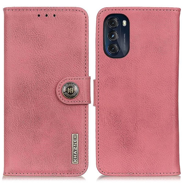 KHAZNEH lompakkoteline Motorola Moto G 5G: lle 2022 - vaaleanpun Pink