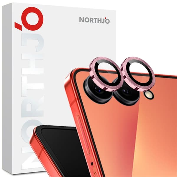 NORTHJO 1 set Kameralinsskydd för Samsung Galaxy Z Flip8 Rosa