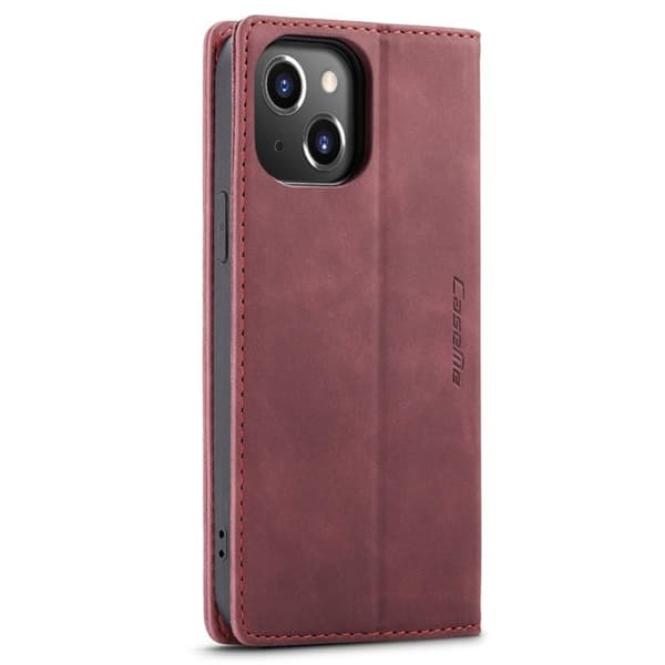 CASEME Retro tegnebog taske til iPhone 14 Plus - Rød Red