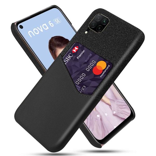 KSQ Huawei P40 lite Skal med kortplats - Svart Svart
