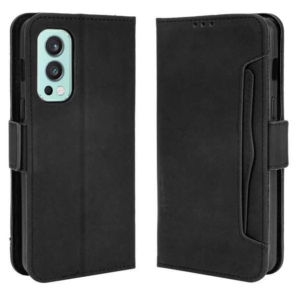 Wallet Stand Flip -puhelinkotelo OnePlus Nord 2 5G: lle - musta Black