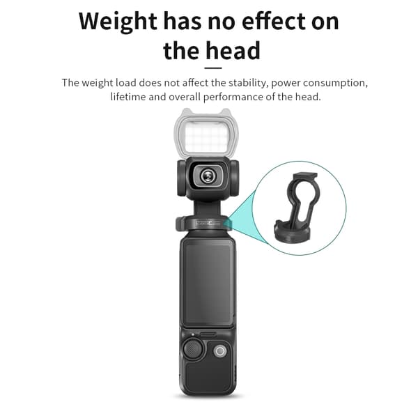 Lampe belysning til DJI Osmo Pocket 3 kamera magnetisk udfyldningslyssæt 3 farver Grey