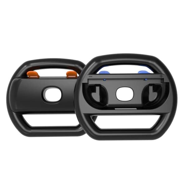 2 stk. kompatible med Nintendo Switch, 2 Joy-Con-håndtak, tilbehør til racingratt Black